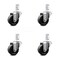 Service Caster 3 Inch Phenolic Wheel Swivel 7/8 Inch Square Stem Caster Set SCC-SQ20S314-PHS-78-4 - alternate 1